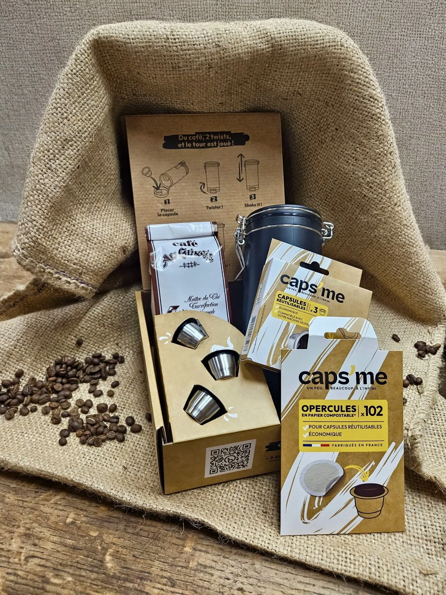 Capsules de café réutilisables de la marque "Caps'me"